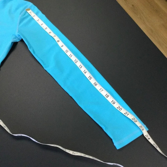 Sbart Womens Blue Zip Front Long Sleeve One Piece Swimsuit Cover Up Small - Picture 7 of 12